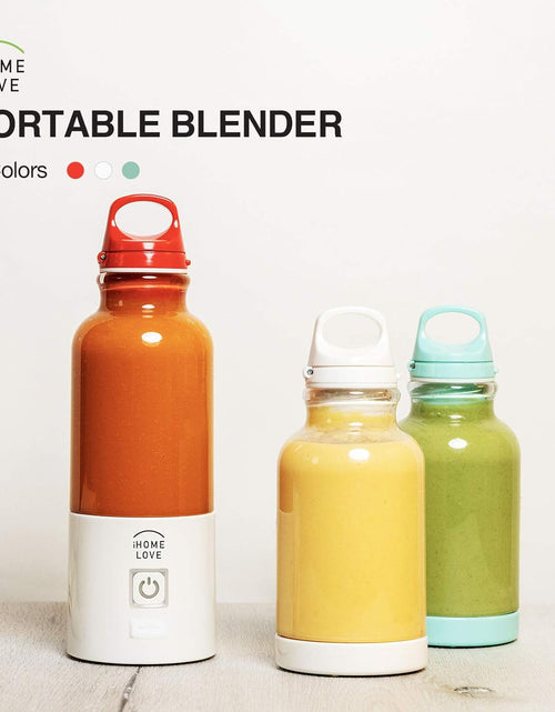 Load image into Gallery viewer, Portable Blender, 165W Personal Mixer Fruit Rechargeable with USB, Mini Blender for Smoothie, Fruit Juice, Milk Shakes, 500Ml, Six 3D Blades for Great Mixing (Red)