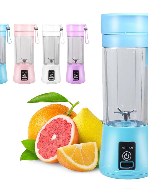 Load image into Gallery viewer, 380Ml Electric Juicer Bottle, Fruit Vegetable Blender, Portable Smoothie Maker Mixer Bottle, Rechargeable Blender Bottle, White
