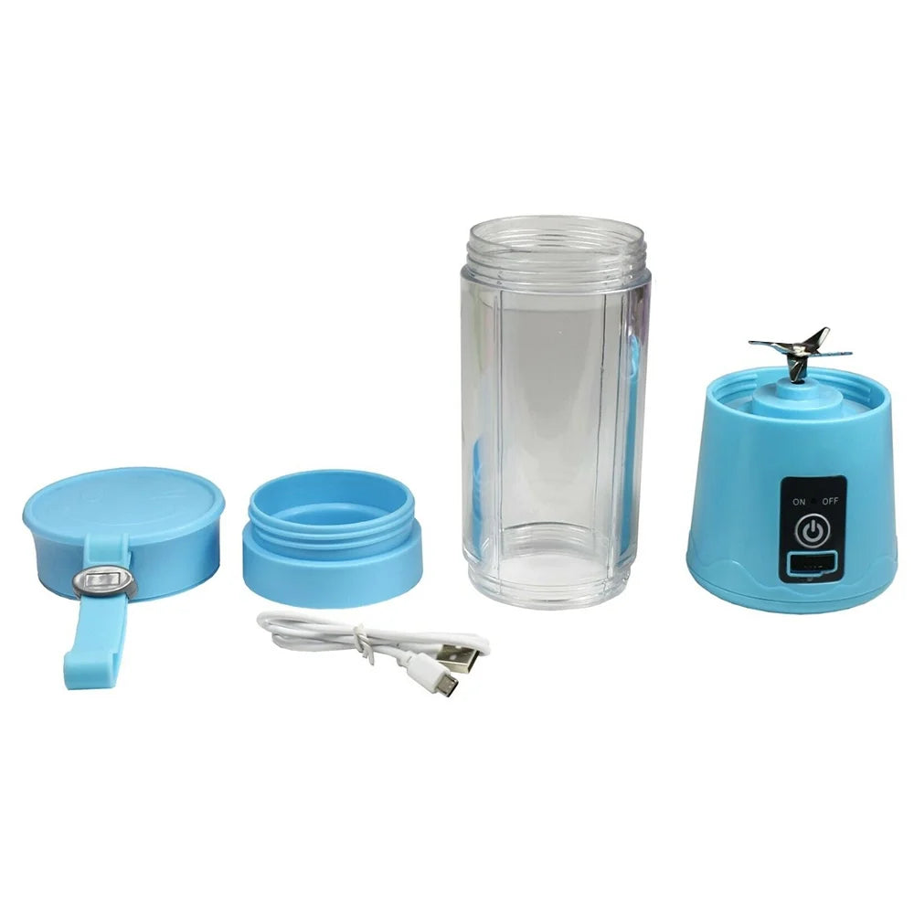 380Ml Electric Juicer Bottle, Fruit Vegetable Blender, Portable Smoothie Maker Mixer Bottle, Rechargeable Blender Bottle, White