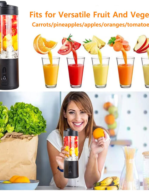 Load image into Gallery viewer, Portable Blender Mini Electric Fruit Juicer Mixer USB Rechargeable Smoothie Orange Fresh Juice Blender Portable Blender