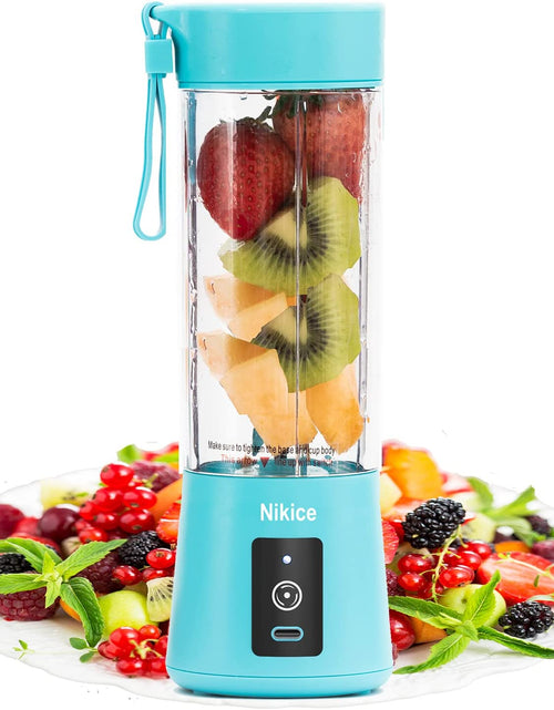 Load image into Gallery viewer, Personal Size Blender Juicer Cup - Portable Smoothies and Shakes Blender, Handheld Fruit Machine - Blue