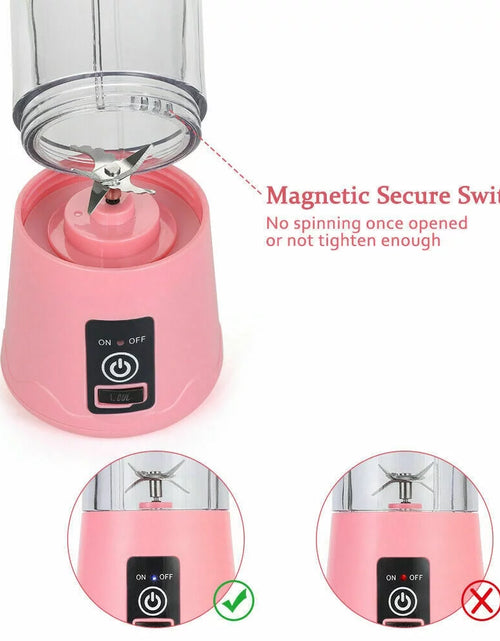 Load image into Gallery viewer, 380Ml Electric Juicer Bottle, Fruit Vegetable Blender, Portable Smoothie Maker Mixer Bottle, Rechargeable Blender Bottle, White
