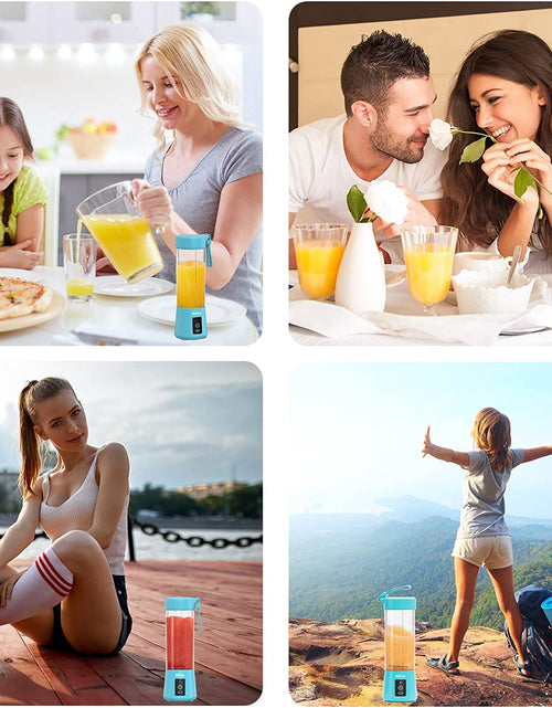 Load image into Gallery viewer, Personal Size Blender Juicer Cup - Portable Smoothies and Shakes Blender, Handheld Fruit Machine - Blue