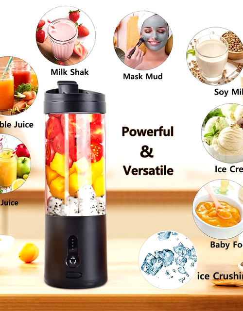 Load image into Gallery viewer, Portable Blender Smoothies Mini Portable Juicer Blender USB Rechargeable Portable Blender for Smoothies Fresh Fruit Juice Mixer