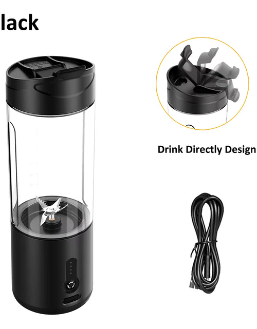 Load image into Gallery viewer, Portable Blender Smoothies Mini Portable Juicer Blender USB Rechargeable Portable Blender for Smoothies Fresh Fruit Juice Mixer