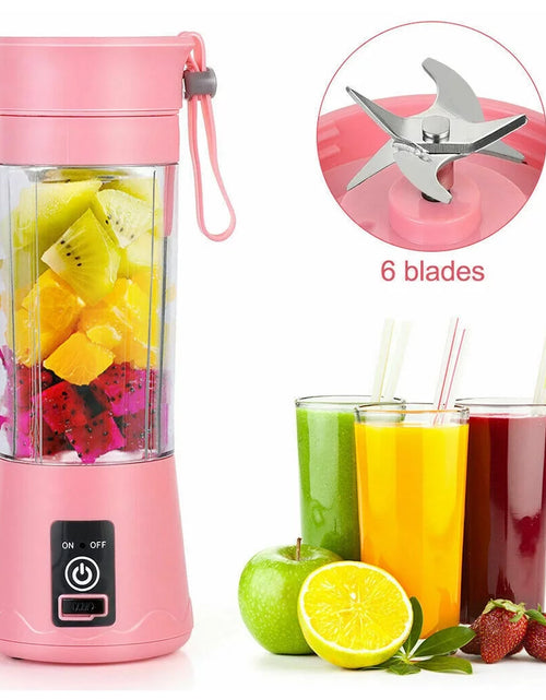 Load image into Gallery viewer, 380Ml Electric Juicer Bottle, Fruit Vegetable Blender, Portable Smoothie Maker Mixer Bottle, Rechargeable Blender Bottle, White