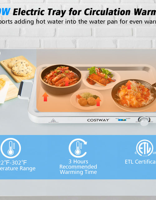 Load image into Gallery viewer, 2 in 1 Electric Warming Tray with Temperature Control
