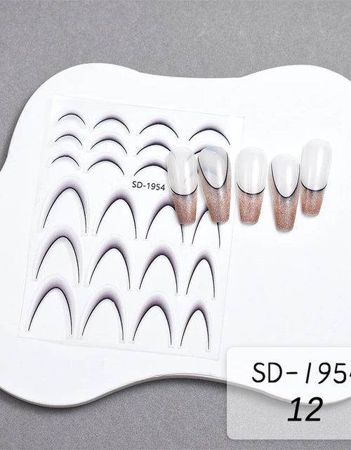 Load image into Gallery viewer, 3D White Bowknot Flower Nail Art Sticker Ultra-Thin Self-Adhesive Slider Summer Nail Art Decal Decoration DIY Manicure Accesorie

