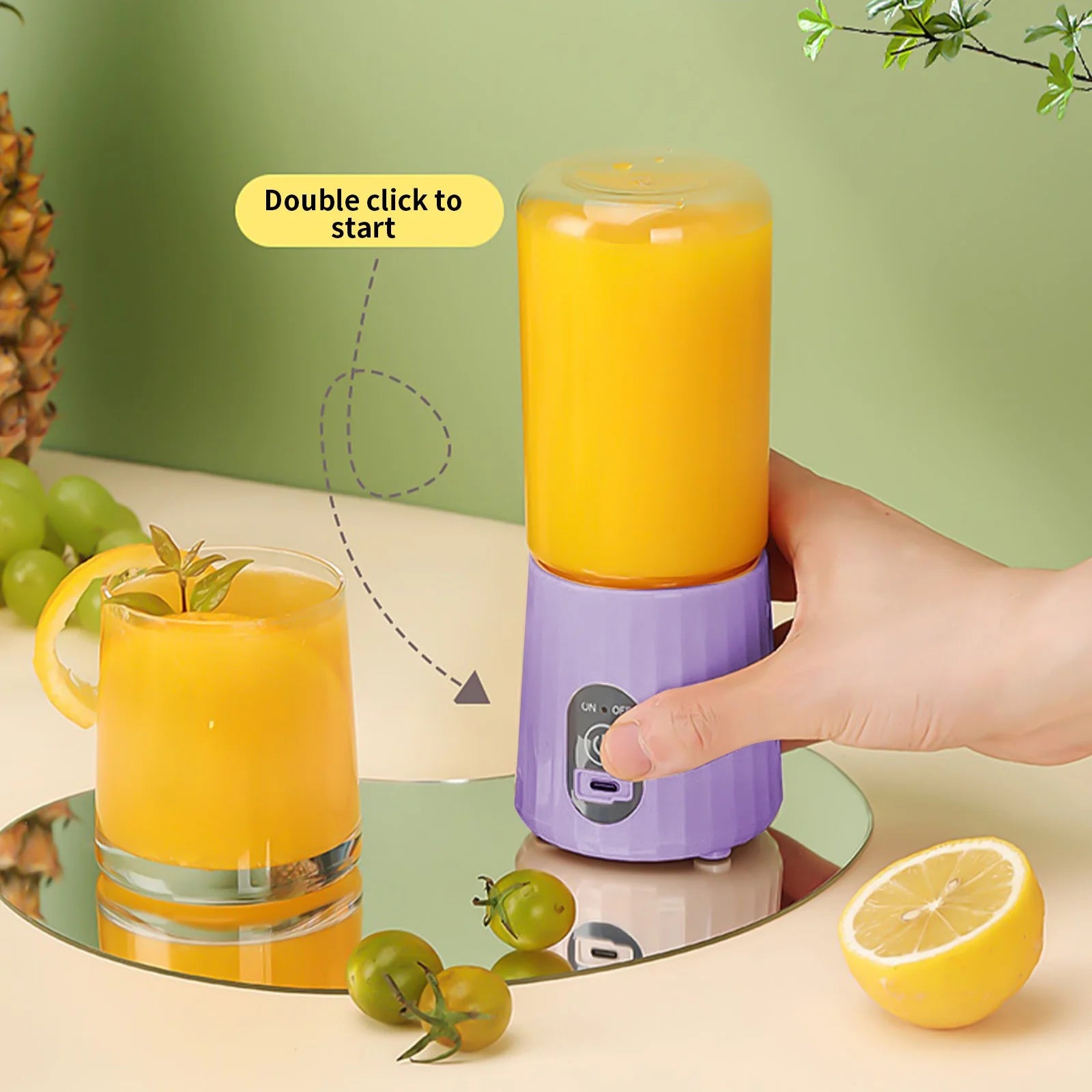 Home Essentials Kitchen Small Appliances Portable Blenders , Juicer for Shakes , Fruit Juicer USB Rechargeable with 6 Blades, Handheld Blenders for Sports Travel and Outdoors Clearance
