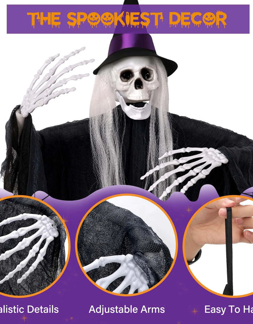 Load image into Gallery viewer, 3Pcs Halloween Hanging Ghosts, Halloween Decorations Outdoor Indoor Scary Skeleton Ghosts, Haunted House Props
