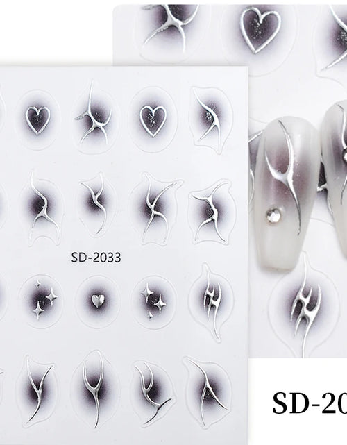 Load image into Gallery viewer, 3D White Bowknot Flower Nail Art Sticker Ultra-Thin Self-Adhesive Slider Summer Nail Art Decal Decoration DIY Manicure Accesorie
