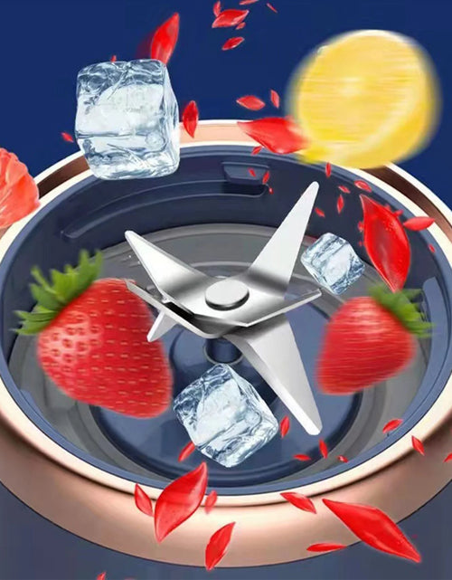 Load image into Gallery viewer, Portable Blenders, Small Blenders Fruit Juicer USB Rechargeable with 6 Blades Blenders for Shakes, Portable Fruit Juicer Blenders Handheld Smooths Blenders for Sports Travel and Outdoors
