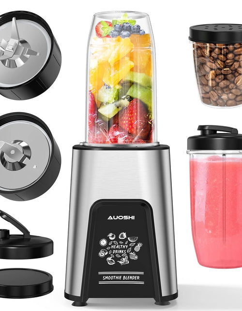 Load image into Gallery viewer, 1000W Personal Blender for Smoothies and Shakes, Smoothie Maker with 6 Blades, 2*23 Oz Cups, 1*10Oz Grind Cup, Portable Blenders for Kitchen
