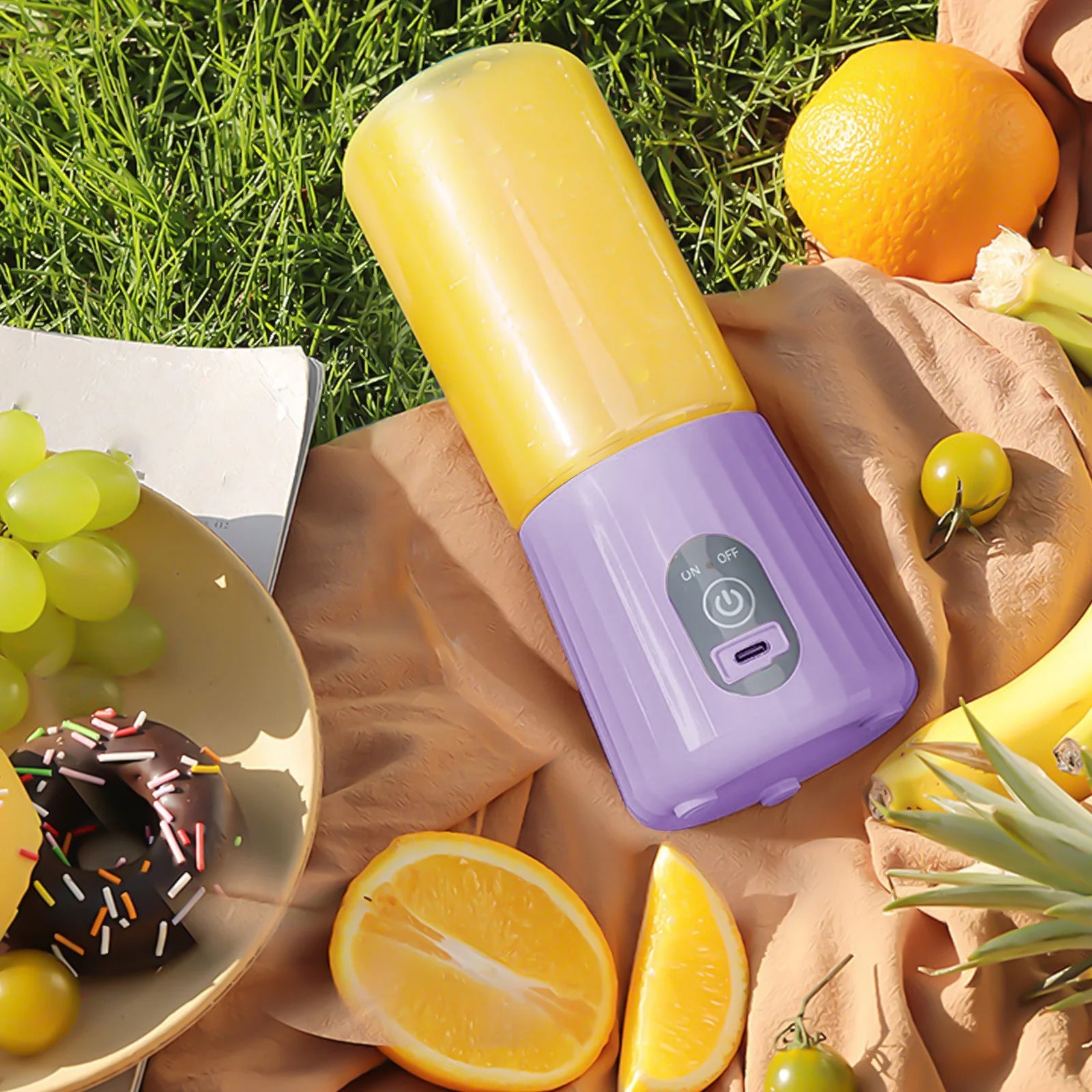Home Essentials Kitchen Small Appliances Portable Blenders , Juicer for Shakes , Fruit Juicer USB Rechargeable with 6 Blades, Handheld Blenders for Sports Travel and Outdoors Clearance