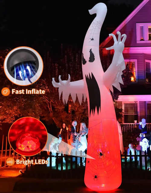 Load image into Gallery viewer, Halloween Inflatable 11.8 FT Inflatable Halloween Ghost, Inflatable Halloween Ghost Scary Blow up Ghost with LED Lights, Outdoor Halloween Decorations Clearance for Halloween/Holiday/Party
