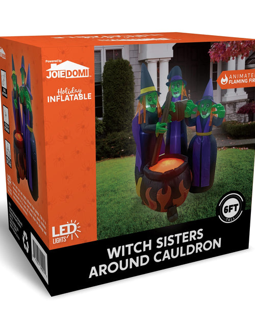 Load image into Gallery viewer, 6 Ft Halloween Inflatable Outdoor Witches Cauldron Pot Large Decorations with Flame Light,Halloween Blow Ups for outside Yard Decoration

