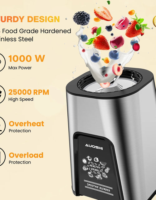 Load image into Gallery viewer, 1000W Personal Blender for Smoothies and Shakes, Smoothie Maker with 6 Blades, 2*23 Oz Cups, 1*10Oz Grind Cup, Portable Blenders for Kitchen
