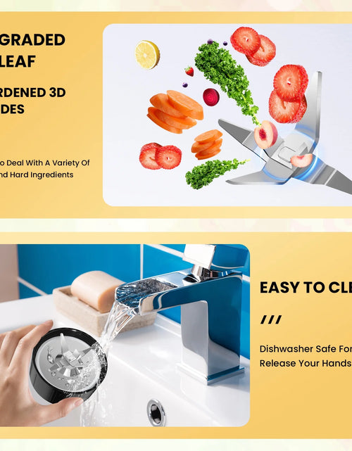 Load image into Gallery viewer, 1000W Personal Blender for Smoothies and Shakes, Smoothie Maker with 6 Blades, 2*23 Oz Cups, 1*10Oz Grind Cup, Portable Blenders for Kitchen

