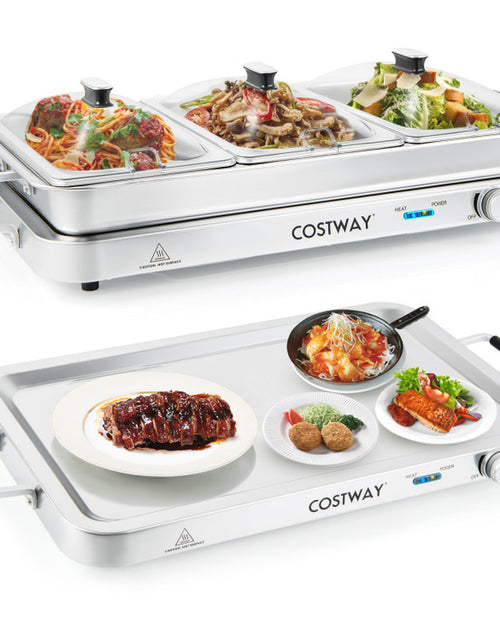 Load image into Gallery viewer, 2 in 1 Electric Warming Tray with Temperature Control
