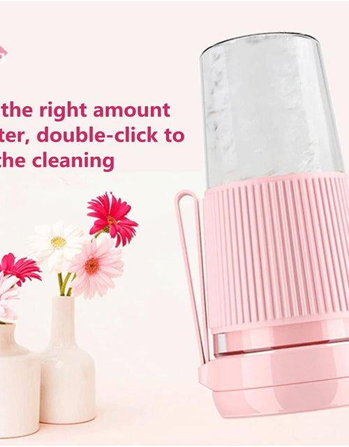 Load image into Gallery viewer, Portable Blender Cordless Smoothies and Shakes Detachable Personal Size Juicer Cup with USB Rechargeable Four Blades Fruit Mixing Machine 10Oz Travel Mini Mixer Handheld Blender for Sports Gym Pink (Pink)
