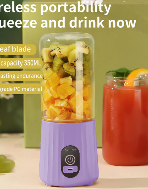 Load image into Gallery viewer, Home Essentials Kitchen Small Appliances Portable Blenders , Juicer for Shakes , Fruit Juicer USB Rechargeable with 6 Blades, Handheld Blenders for Sports Travel and Outdoors Clearance
