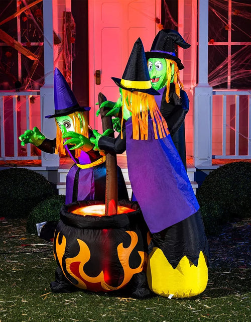 Load image into Gallery viewer, 6 Ft Halloween Inflatable Outdoor Witches Cauldron Pot Large Decorations with Flame Light,Halloween Blow Ups for outside Yard Decoration
