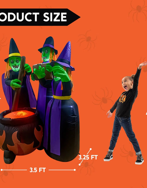 Load image into Gallery viewer, 6 Ft Halloween Inflatable Outdoor Witches Cauldron Pot Large Decorations with Flame Light,Halloween Blow Ups for outside Yard Decoration
