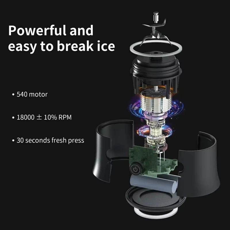 Big Power Portable Blender 600ML Electric Juicer Fruit Mixers 4000Mah USB Rejected Smoothie Mini Blender Personal Juicer Colorf