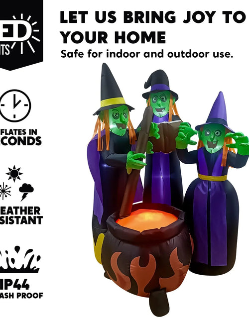 Load image into Gallery viewer, 6 Ft Halloween Inflatable Outdoor Witches Cauldron Pot Large Decorations with Flame Light,Halloween Blow Ups for outside Yard Decoration
