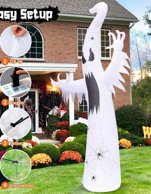 Load image into Gallery viewer, Halloween Inflatable 11.8 FT Inflatable Halloween Ghost, Inflatable Halloween Ghost Scary Blow up Ghost with LED Lights, Outdoor Halloween Decorations Clearance for Halloween/Holiday/Party
