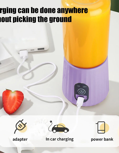 Load image into Gallery viewer, Home Essentials Kitchen Small Appliances Portable Blenders , Juicer for Shakes , Fruit Juicer USB Rechargeable with 6 Blades, Handheld Blenders for Sports Travel and Outdoors Clearance
