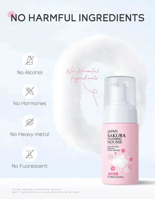 Load image into Gallery viewer, Cherry Blossom Women Facial Cleanser Face Korean Skin Care Products Original Products 100Ml
