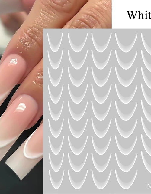 Load image into Gallery viewer, 3D White Bowknot Flower Nail Art Sticker Ultra-Thin Self-Adhesive Slider Summer Nail Art Decal Decoration DIY Manicure Accesorie
