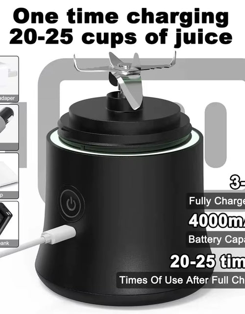 Load image into Gallery viewer, Big Power Portable Blender 600ML Electric Juicer Fruit Mixers 4000Mah USB Rejected Smoothie Mini Blender Personal Juicer Colorf
