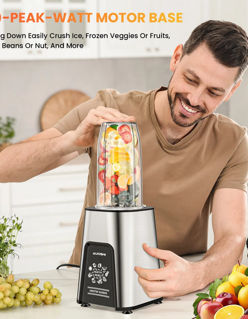 Load image into Gallery viewer, 1000W Personal Blender for Smoothies and Shakes, Smoothie Maker with 6 Blades, 2*23 Oz Cups, 1*10Oz Grind Cup, Portable Blenders for Kitchen
