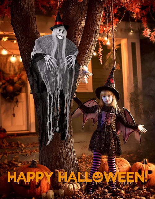 Load image into Gallery viewer, 3Pcs Halloween Hanging Ghosts, Halloween Decorations Outdoor Indoor Scary Skeleton Ghosts, Haunted House Props

