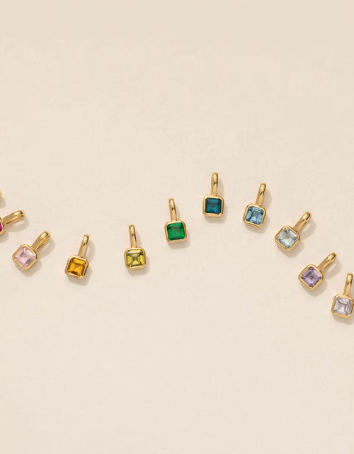 Load image into Gallery viewer, Stainless Steel Pendant DIY Birthstone Necklace for Woman Gold Color Designer Pendant Necklaces Bir
