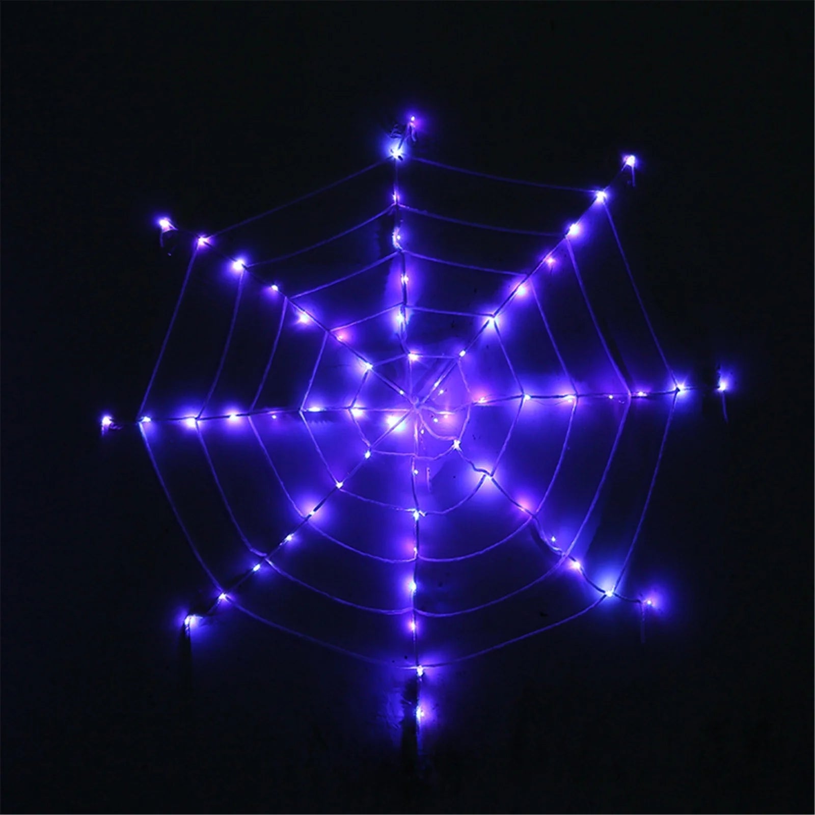 Halloween LED Spider Web Light,Horror Festival Theme Yard Decoration,Usb Remote-Control Glowing Spider Web Light for Indoor Outdoor Setup
