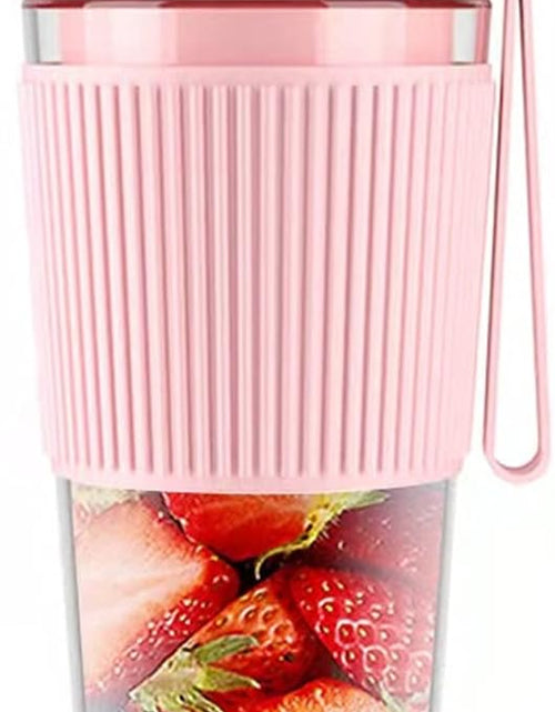 Load image into Gallery viewer, Portable Blender Cordless Smoothies and Shakes Detachable Personal Size Juicer Cup with USB Rechargeable Four Blades Fruit Mixing Machine 10Oz Travel Mini Mixer Handheld Blender for Sports Gym Pink (Pink)
