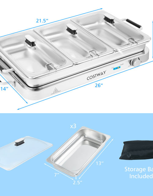 Load image into Gallery viewer, 2 in 1 Electric Warming Tray with Temperature Control
