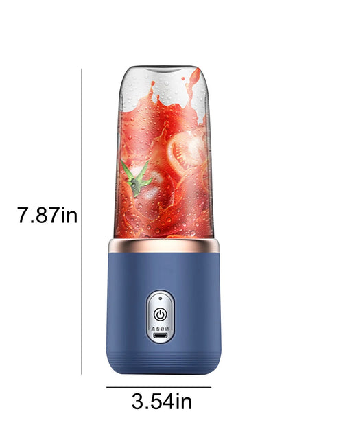 Load image into Gallery viewer, Portable Blenders, Small Blenders Fruit Juicer USB Rechargeable with 6 Blades Blenders for Shakes, Portable Fruit Juicer Blenders Handheld Smooths Blenders for Sports Travel and Outdoors
