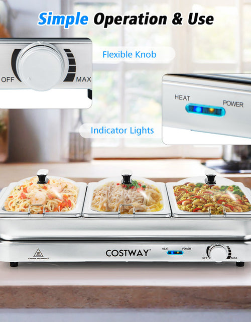 Load image into Gallery viewer, 2 in 1 Electric Warming Tray with Temperature Control
