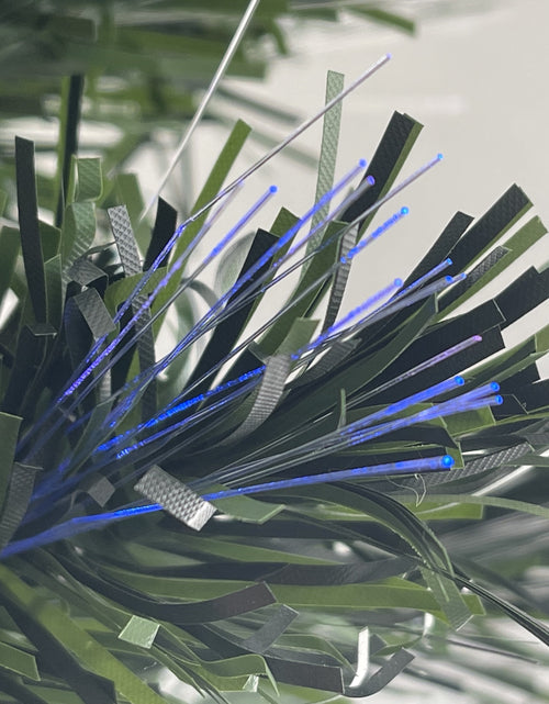 Load image into Gallery viewer, Small Pre-Lit Fiber-Optic Christmas Tree. 500 Fiber Light Tips Tabletop LED Green 32”
