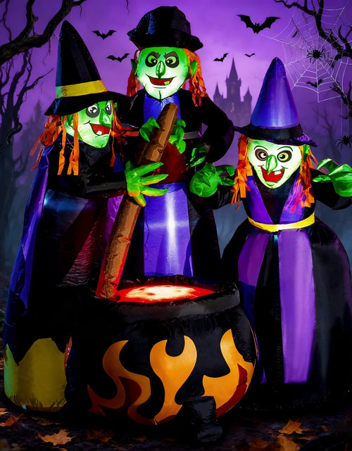 Load image into Gallery viewer, 6 Ft Halloween Inflatable Outdoor Witches Cauldron Pot Large Decorations with Flame Light,Halloween Blow Ups for outside Yard Decoration
